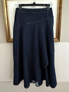 NWT Zara Denim Midi Skirt size XS